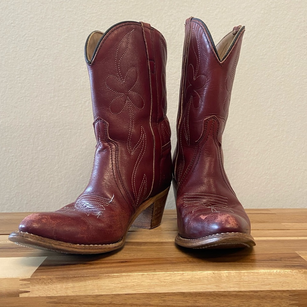 Vintage Red Cowboy Boots